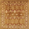 thumbnail image 1 of Ahgly Company Indoor Square Mid-Century Modern Mahogany Brown Oriental Area Rugs, 3' Square, 1 of 6