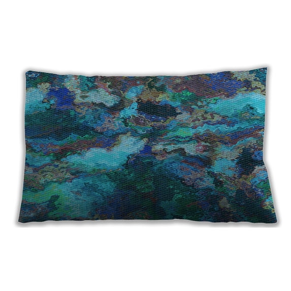 Ahgly Company Outdoor Rectangular Contemporary Lumbar Throw Pillow, 13 inch by 19 inch