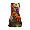 thumbnail image 4 of Floral Print Sundress for Women Sleeveless Spaghetti Strap Mini Dress Summer Casual Vacation Beach Dress, 4 of 4