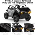 thumbnail image 5 of 24V Kids Ride On Car with Remote Control Battery Powered 4 Wheeler 2x2/4x4 Motorized Ride On UTV Ride On Toys for Boys Girls, EVA Tires Wheels, 5 of 8