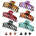 thumbnail image 1 of 6 Pcs Pinces à Cheveux pour Femmes en Acrylique, Barrette de Mode, Pince Mâchoire pour Cheveux, 1 of 10