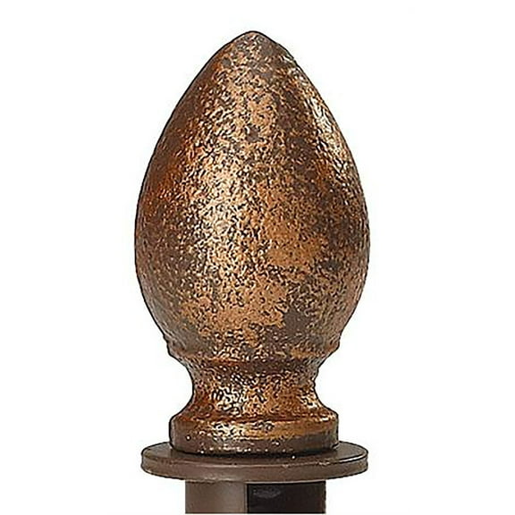 Boutique Cobblestone Teardrop Round Fitting Finial