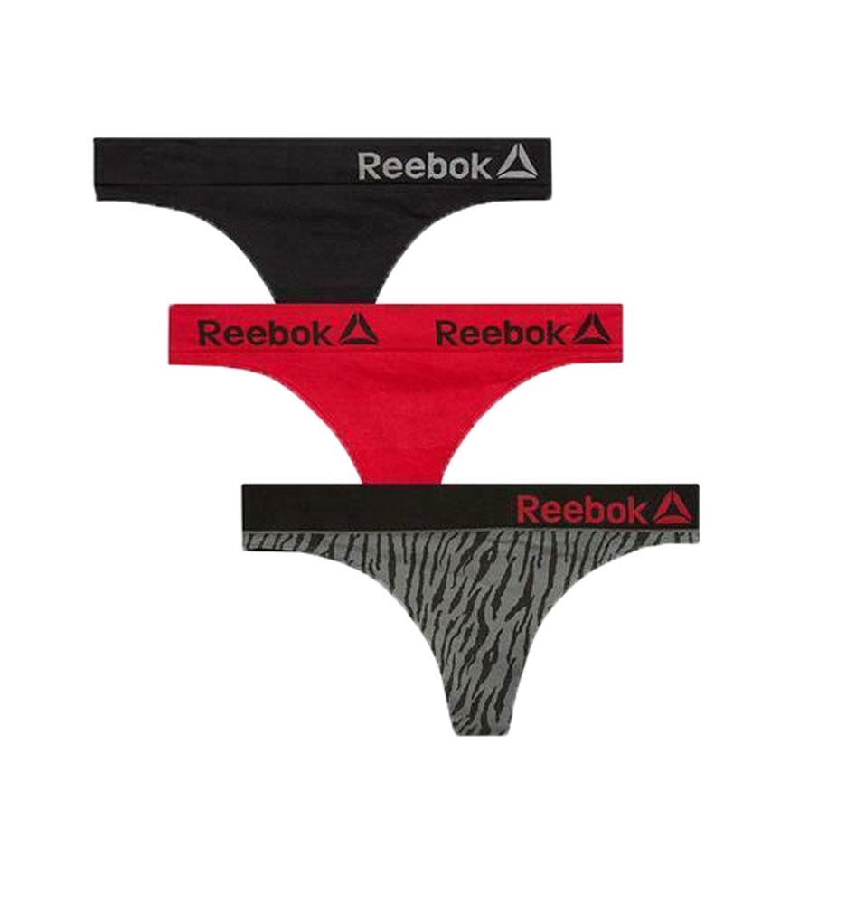 Reebok Training-Performance Seamless Panties 3-Pack Thongs