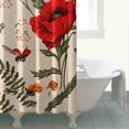 thumbnail image 4 of Waterproof Beautiful Colorful Floral Shower Curtain 72x72 Inch Boho Style Polyester Unique Shower Curtain for Bathroom Hotel Home Decor with 12 Plastic Hooks, 4 of 5