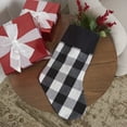 thumbnail image 2 of 20" Franklin Black & White Plaid Hanging Large Christmas Stocking, 2 of 3