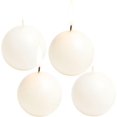 thumbnail image 1 of Biedermann & Sons Round-Shaped 2.5-Inch Diameter Ball Candles, Set of 4, White, 1 of 6