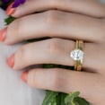 thumbnail image 3 of Jewelerix 14K Yellow Gold Vermeil Wedding Ring Six Prongs Oval Shape Proposal Ring Elegant Moissanite Diamond Perfect Engagement Ring, 3 of 5