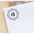 thumbnail image 3 of Printtoo Office Stationery Self Inking R-40 Square Swirl Border G Alphabet Monogram Initial Rubber Stamp, 3 of 4
