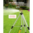 thumbnail image 2 of VEVOR Impact Sprinkler on Tripod Base, Heavy Duty Tripod Sprinklers with Brass Head & 3/4" Connector, 360 Degree Large Area Coverage Irrigation Sprinkler, Adjustable Heights Sprinkler for Yard Gray, 2 of 9