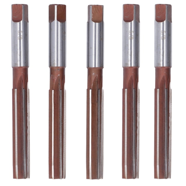 Outil de Fraisage à la Main 5Pcs 9sicre US Alésoir à Main Standard pour Fonte d'Aluminium 5/8 Po