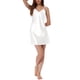 thumbnail image 2 of INSPIRAR CHIC Camisones de Satén para Mujeres con Tirantes Espagueti Pijamas de Seda Camisetas de Dormir L Blanca, 2 of 6