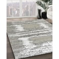 thumbnail image 3 of Ahgly Company Machine Washable Indoor Rectangle Industrial Modern Dark White Beige Area Rugs, 2' x 3', 3 of 7