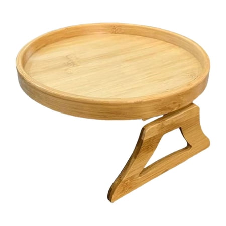 YIEMEEN Sturdy Wood Armrest Tray Foldable for Couch Bedside Various Use