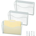 thumbnail image 1 of Magnetic Single Pocket Mesh Hanging File Organizer Vertical Wall Mounted Magazine File Holder Mount Basket Mail Paper Document Folder Organizing for Office Home and School, 1 of 9