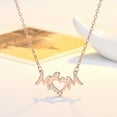 thumbnail image 2 of Yoyauz Mother's Day Gift Mother Heart shaped Rose Gold Necklace for Ladies, Birthday Jewelry Girlfriend Wife Mother's Gift, 2 of 5