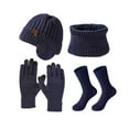 thumbnail image 1 of Maoww Integrated Velvet Warm Set In Multiple Colors With Windproof Knitted Structure Warm Suit navy blue, 1 of 6