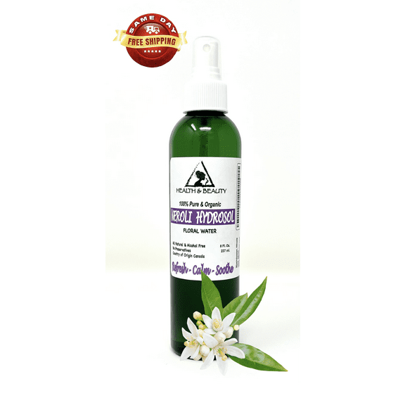 Neroli Hydrosol Organic Floral Water Pure Natural 8 oz