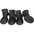 thumbnail image 1 of Elastic Protective Multi-Usage All-Terrain Rubberized Dog Shoes, Black - Medium, 1 of 1