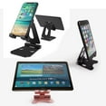 thumbnail image 4 of Portable Foldable Aluminum Desk Stand Adjustable Holder for iPhone Xs, X, iPhone 8 7 6s 6 5c 5s 5 4s 4 SE, iPod touch 6th 5th 4th generation (Black), 4 of 9
