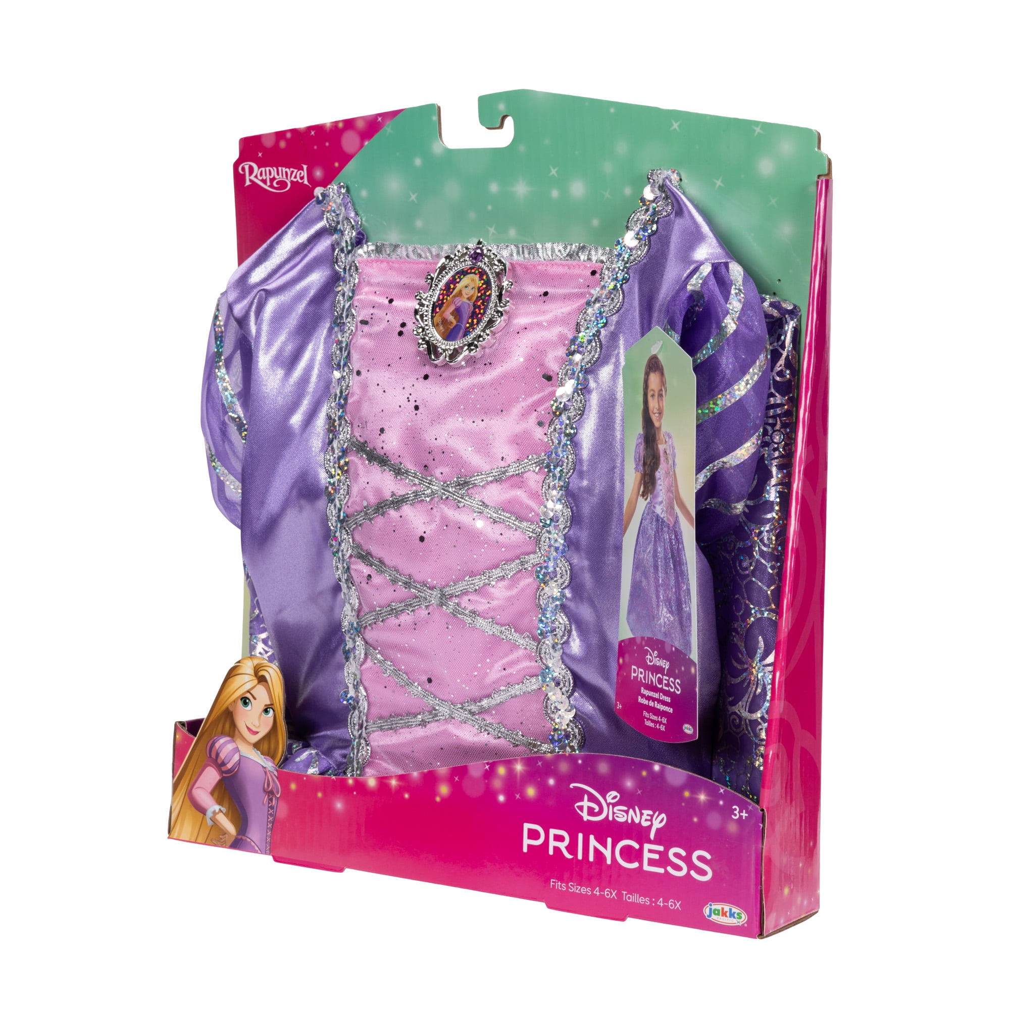 Disney's Tangled Rapunzel Purple Play Dress Outfit for Female Child Size 4-6X