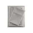 thumbnail image 2 of Beautyrest 400 Thread Count Wrinkle Resistant Cotton Sateen 4 Piece Gray Sheet Set, King, 2 of 8