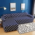 thumbnail image 5 of Sofa Covers for L Shape, 2 Pieces Polyester Fabric Stretch Slipcovers 3 Seater (70"-90") + 3 Seater (70"-90") + 2 Pieces Pillow Covers for Sectional Sofa L-shape Couch, 5 of 9