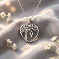 thumbnail image 4 of Heshpaws 925 Sterling Silver Heart Tree of Life Necklace Custom Initial Letter Pendant Jewelry for Women, Gift for Mom Daughter Wife, 4 of 6