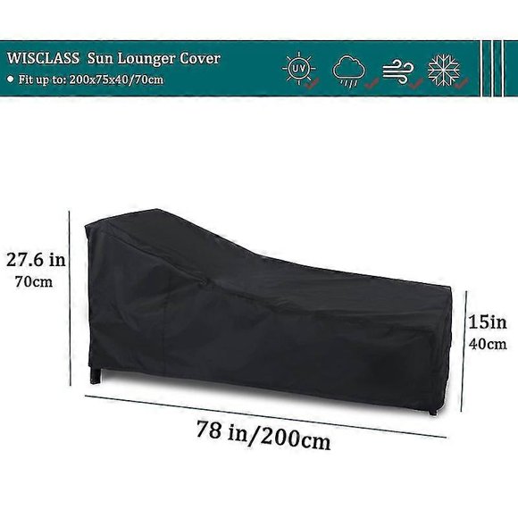 Waterproof Sun Lounger Coveroutdoor Garden Sunbed Cover,200x70x40cm,patio Outdoor Chaise Lounge Cover-
