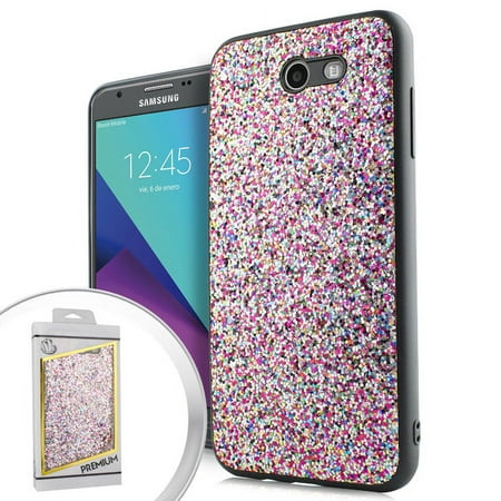 GSA Glitter Bling Bumper Colorful Candy Case For Samsung Galaxy J3(2017), J327, Galaxy Express Prime, Galaxy Amp Prime 2, J3 Emerge & Galaxy J3 Prime