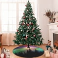thumbnail image 7 of Lsque Northern Lights Print Christmas Tree Skirt, Tree Skirt with Ties or Velcro, Perfect for Holiday Decorations, Halloween, and New Year-48", 7 of 7