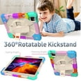 thumbnail image 4 of Shokproof Case for iPad Pro 11 3rd Gen 2021, iPad Pro 11" 2020/2018 Case with Pencil Holder, Allytech Hybrid Drop Proof 360 Rotating Kickstand Handle Carrying Shoulder Strap, Colorful Beige, 4 of 5