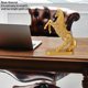 thumbnail image 4 of Estatua De Caballo, Estatuilla De Arte De Caballo, Resistencia A Los Arañazos, Color Dorado Brillante, Símbolo De Buena Fortuna Para Oficina En Casa, 4 of 7