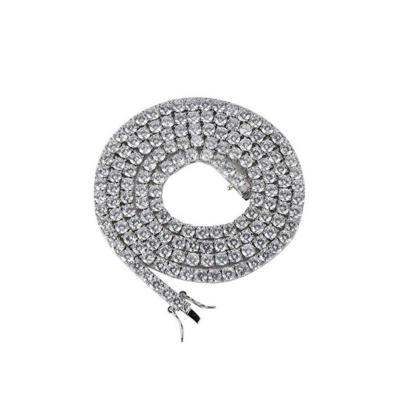 Collar de tenis, collares de circón ligeros a la moda, cadenas de diseño especial, accesorios para regalos de Navidad y cumpleaños Ropa, zapatos y accesorios Miscelánea 4 mm plata 8 pulgadas Sonducket  AP014678-10