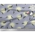 thumbnail image 2 of Soimoi Georgette Viscose Fabric Moon & Bat Halloween Print Fabric by The Yard 42 Inch Wide, 2 of 3