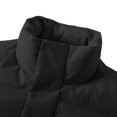 thumbnail image 6 of MYAOYI Mens Quilted Puffer Coat Stand Collar Snap Button Winter Outerwear, 6 of 6