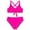 Hot Pink, variant on Nwiuh Girls Swimsuit Teen Crisscross Tie Back Bikini Sets Two Piece Bathing Suit Kids Swimwear (Hot Pink, 11-12 Years)