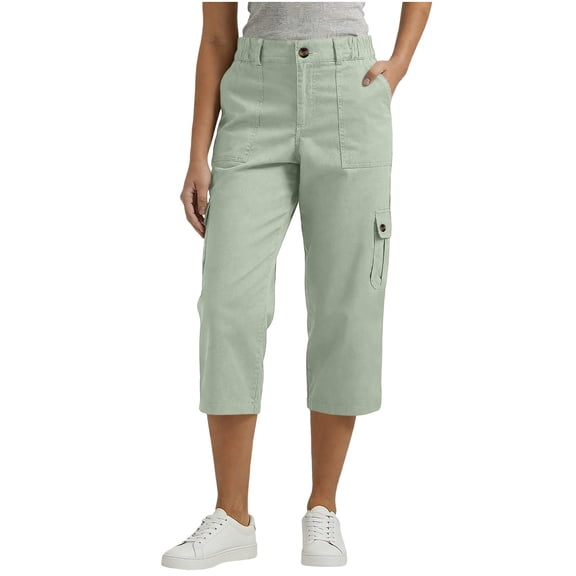 YUGYXL Womens Capris Cargo Pants Stretchy Travel Cargo Capris Hiking Capri Casual Lightweight Outdoor Pants with Pockets Mint Green Pants XXL