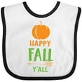 thumbnail image 3 of Inktastic Happy Fall Y'all, Pumpkin, Arrow, Fall, Autumn Boys or Girls Baby Bib, 3 of 4