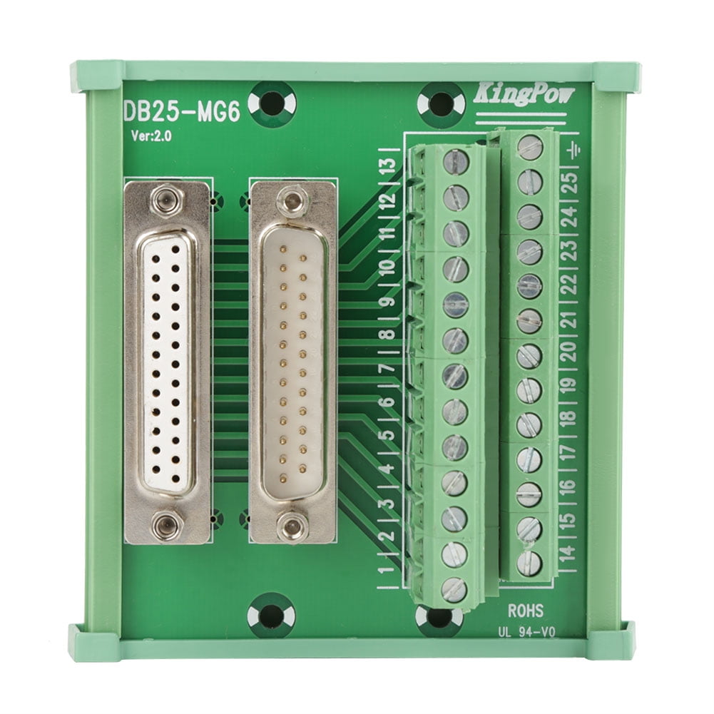 PLC Terminal Block Connector, PCB Carrier Male Female Header Wiring Special Appropriate Size DIN Rail Mount Interface Module  For PLC DIN Rail Mount