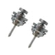 thumbnail image 2 of Advancent Paquete de 2 correas de guitarra de cabeza plana de aleación de zinc, clavija de bloqueo de instrumentos de cuerda antideslizante Accesorios para instrumentos musicales Plata, 2 of 6