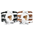 thumbnail image 1 of Damage Animal Paper Tigers Cats Bracelet Hand Strap Leather Rope Wristband Double Set, 1 of 3