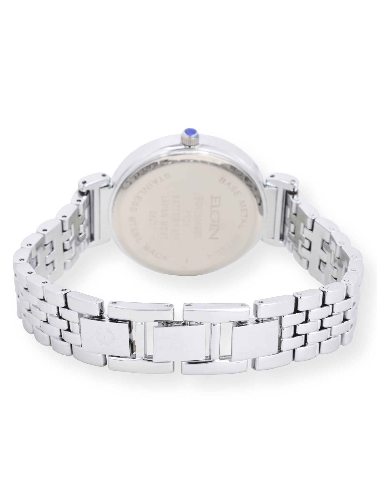 Elgin Women's Analog Watch Set, Round Mother of Pearl Dial, Silver - EG17004SST