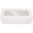 thumbnail image 3 of O'Creme White Rectangular Cake Box 16 Inch x 6 Inch x 5 Inch High with Scalloped Window - Pack of 25, 3 of 7