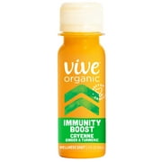 Vive Organic Immunity Boost Shot, Cayenne, Ginger and Turmeric Wellness Shot, 2 fl oz Bottle