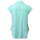 thumbnail image 5 of Camisas para mujer, camiseta de manga corta de lino y algodón informal de verano, camisetas holgadas de color sólido con solapa y botones Fridja  bn2338, 5 of 6