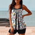 thumbnail image 5 of Mifsaly 2 Piece Swimsuit for Women Tankini Swimsuits Multi Color Floral Print Tankinis Top with Black Shorts Surfing Swimming Womens Swim Suits L, 5 of 5