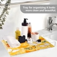 thumbnail image 5 of WOBOGO Acrylic Serving Trays 15.7x11.8 Inch Spill Proof Clear Decorative Organizer with Handle Orange Butterfly, 5 of 7