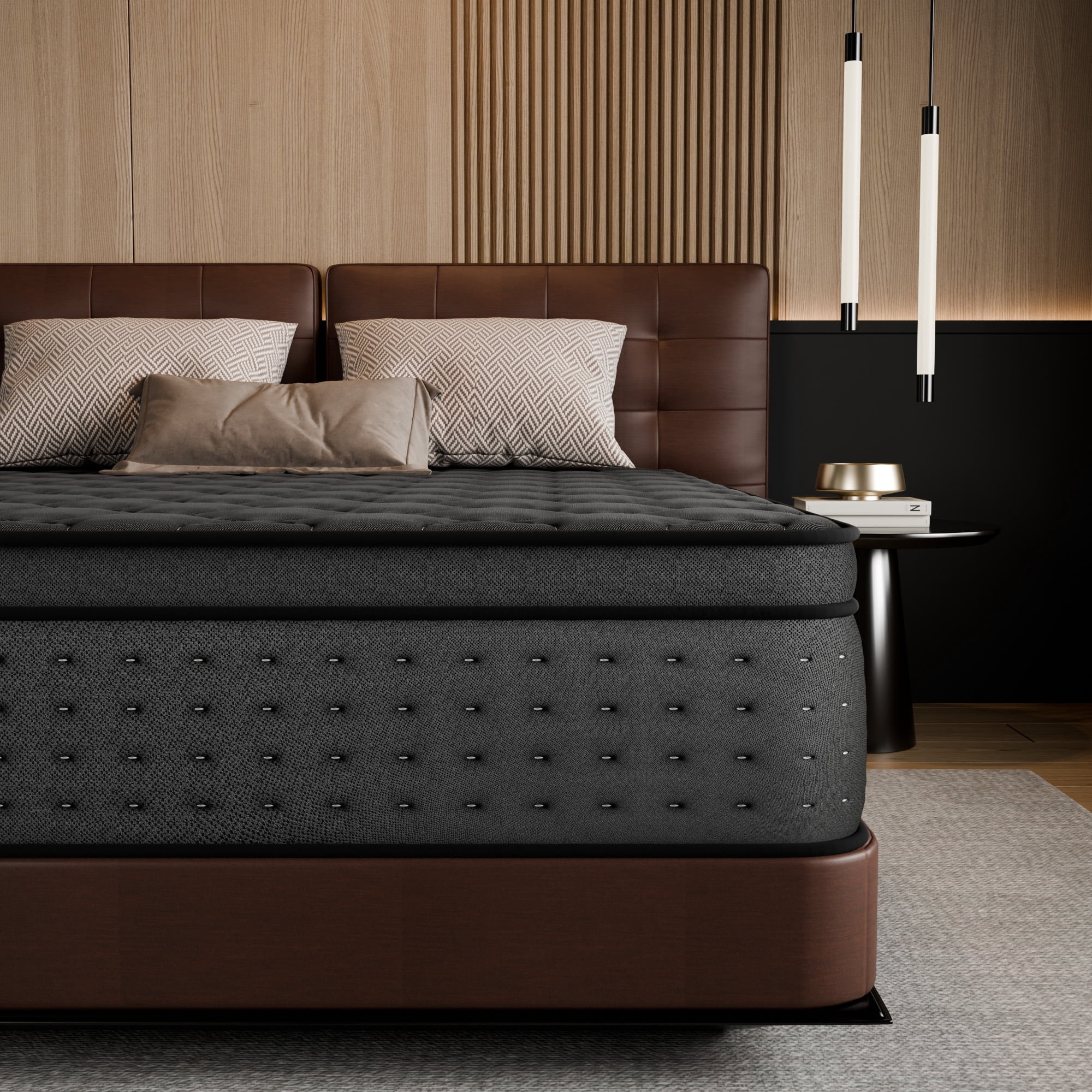 YINIX 12 inch Medium Firm Hybrid Mattress with Gel Menory Foam in a Box for Adult,Queen