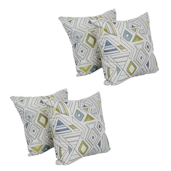 17-inch Jacquard Throw Pillows with Inserts (Set of 4) 9910-S4-ID-075