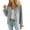 Gray, variant on GrmtClth Womens Cropped Trench Coat Fashion Oversized Button Up Barn Jackets Plaid Lining Lapel Collar Autumn Outerwear Coats Blue XL